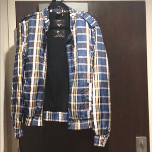 Checkered bomber jacket